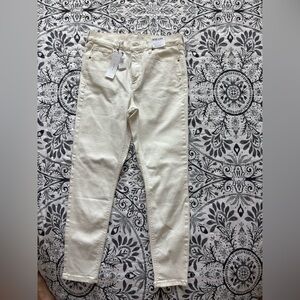 Topshop Off-White High-Waisted Jeans